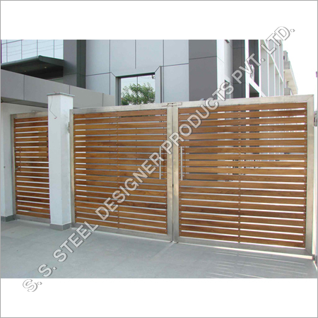 Metal Gate With Wood Metal Gate With Wood