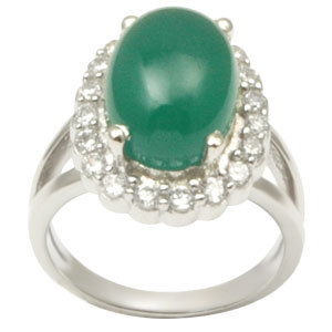 jade silver ring