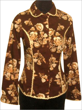 Full Sleeves Blouse in Printed Cotton Full Sleeves Blouse in Printed Cotton