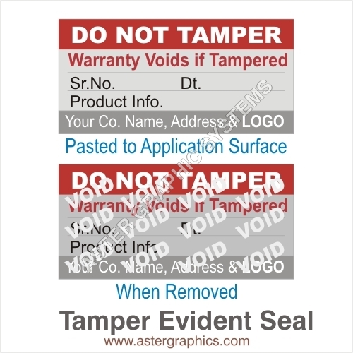 Tamper Evident Seal Tamper Evident Seal