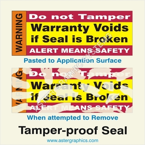 Tamper Proof Seal Tamper Proof Seal