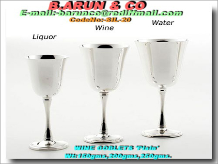 Silver Wine Goblets Silver Wine Goblets