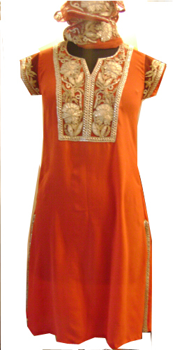 Tomato Red Gota Dori Suit Tomato Red Gota Dori Suit