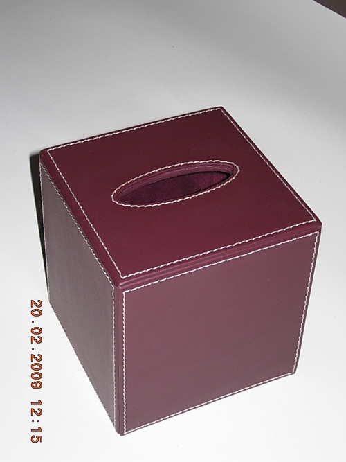Burgundy Square Tissue Cover Box Burgundy Square Tissue Cover Box