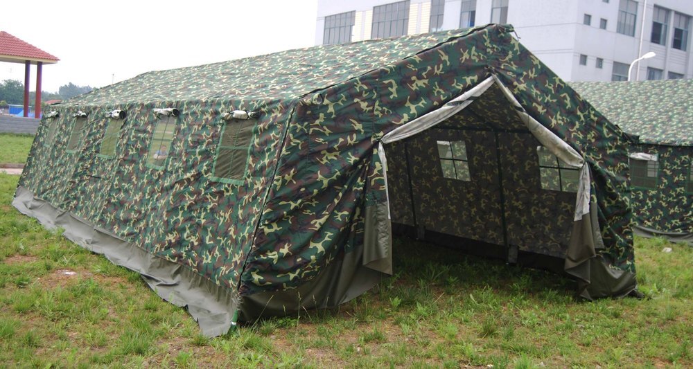 Camouflaged Army Tent Camouflaged Army Tent