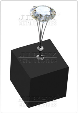 Diamond Display Stand Black Wood Strate Diamond Display Stand Black Wood Strate