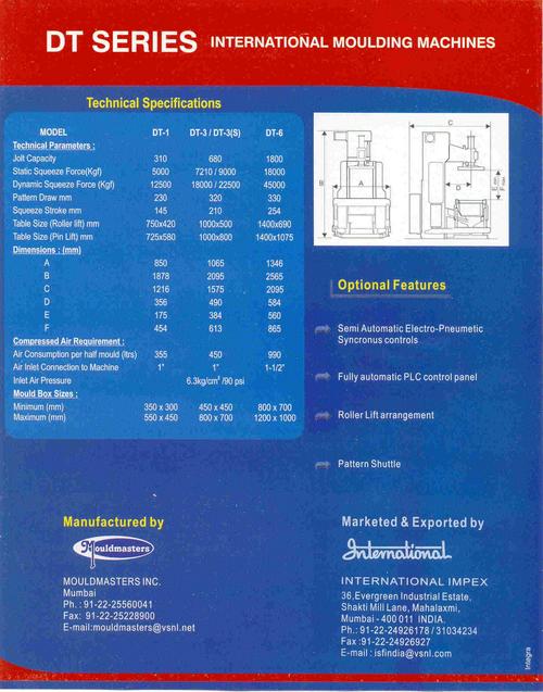 Moulding Machines Moulding Machines