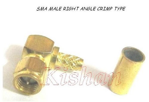 SMA male right angle crimp type SMA male right angle crimp type