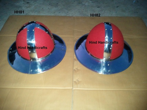Kettle Helmet with Red Fabric Kettle Helmet with Red Fabric