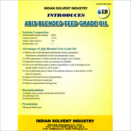 ABIS blended Feed Grade Oil ABIS blended Feed Grade Oil