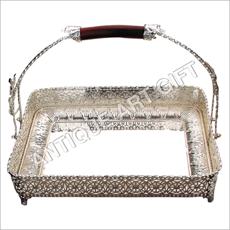 Designer Silver Plate Pooja Thali Designer Silver Plate Pooja Thali