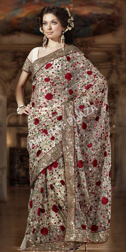 Resham & Sequins Work Saree Resham & Sequins Work Saree