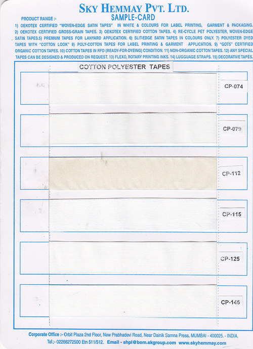 Plain Cotton Tape Plain Cotton Tape