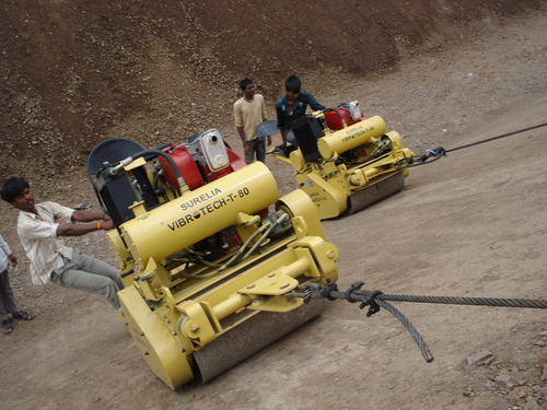 Canal slope Compaction Vibratory Roller Canal slope Compaction Vibratory Roller