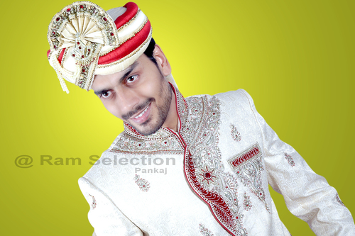 Jodhpuri Sherwani With Safa Jodhpuri Sherwani With Safa