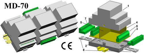 Din Rail Module Enclosure 110*74*70 Din Rail Module Enclosure 110*74*70