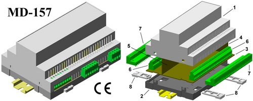 Din Rail PLC Module Enclosure 110*74*157 Din Rail PLC Module Enclosure 110*74*157