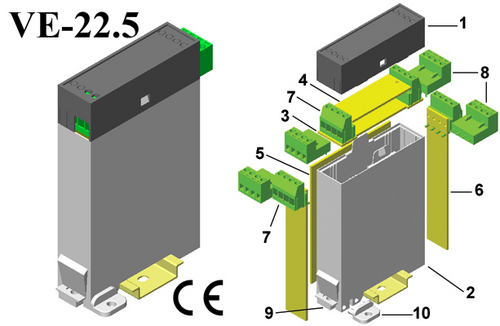 Din Rail Plastic Vertical Enclosure 123*75*22.5 Din Rail Plastic Vertical Enclosure 123*75*22.5