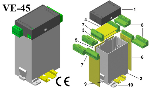 Din Rail Plastic Vertical Enclosure 123*75*45 Din Rail Plastic Vertical Enclosure 123*75*45