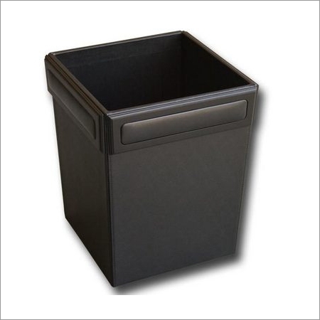 Leather Waste Basket Leather Waste Basket