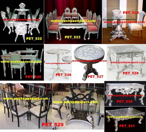 Silver Carved Dining Table Silver Carved Dining Table