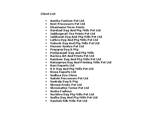 Client List Client List