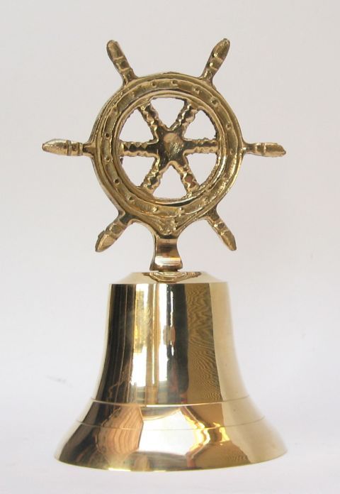Brass Ship wheel Bell Brass Ship wheel Bell