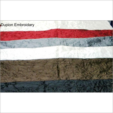 Dupioni Embroidered Silk Fabric Dupioni Embroidered Silk Fabric