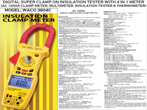 CLAMP INSULATION TESTER CLAMP INSULATION TESTER
