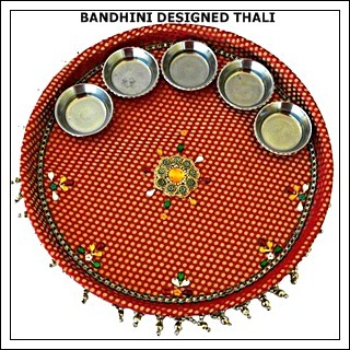 Bandhani Designed Thali Bandhani Designed Thali