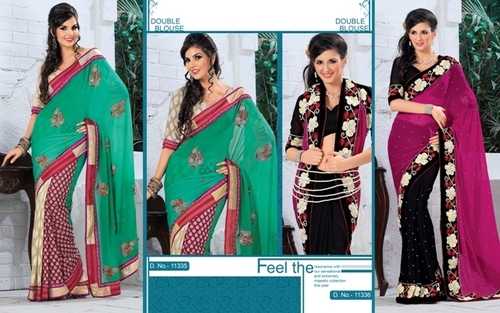 Ladies Embroidered Sarees Ladies Embroidered Sarees