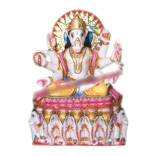 Marble Manibhadra vir Pratima statue Marble Manibhadra vir Pratima statue