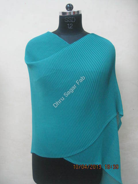 Polyester Georgette Dyed Pleated fabrics Polyester Georgette Dyed Pleated fabrics