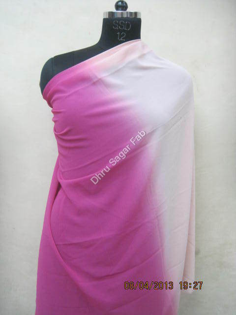 Polyester Georgette Shaded-(Ombre Print) Polyester Georgette Shaded-(Ombre Print)