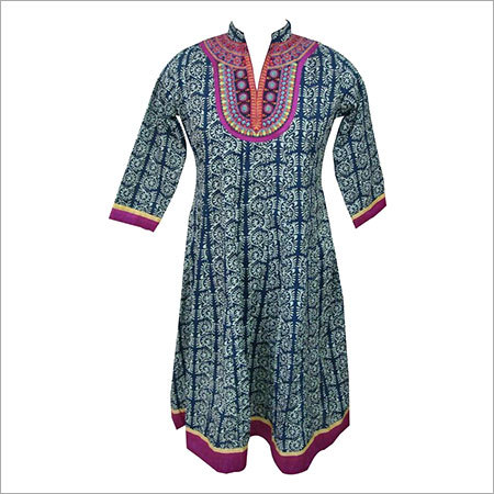 Kali Indigo Print Kurti Kali Indigo Print Kurti