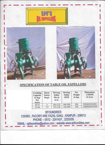 Table Oil Expeller Table Oil Expeller
