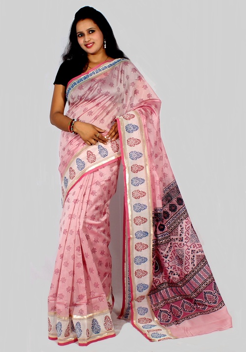 Chanderi Fancy Printed Banarasi saree Chanderi Fancy Printed Banarasi saree