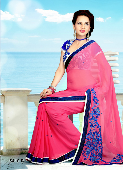 Patch Work Border Saree Patch Work Border Saree