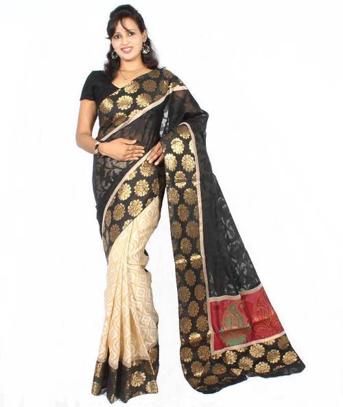 Designer Supernet Fancy Aanchal Border Designer Supernet Fancy Aanchal Border
