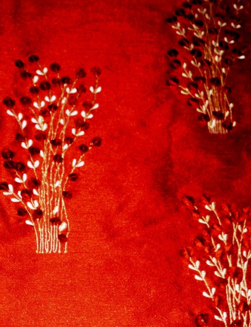 Silk Embroidered Scarf Silk Embroidered Scarf