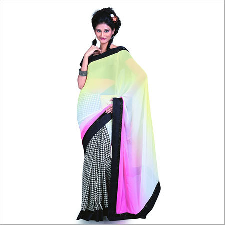 Blue Ombre Dyed Saree Blue Ombre Dyed Saree