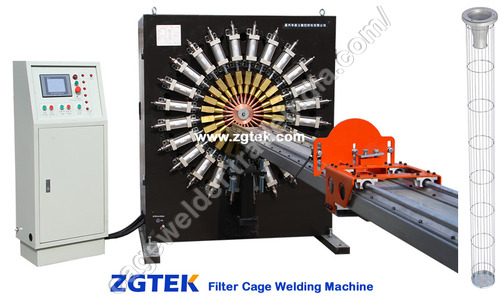 Filter bag cage welder Filter bag cage welder