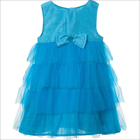 Girls Blue Layered Dress Girls Blue Layered Dress