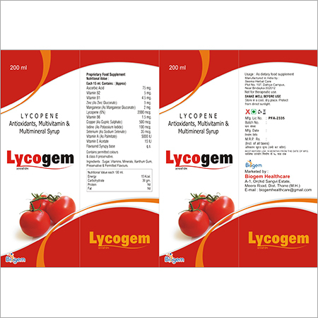 Lycogem Syrup Lycogem Syrup