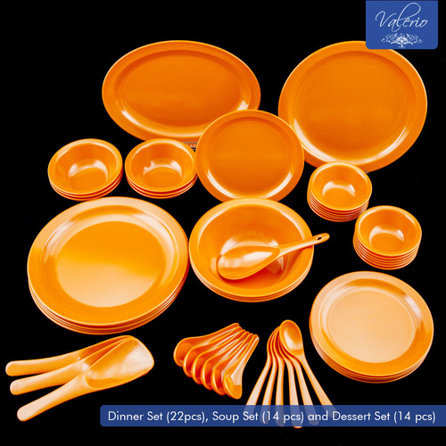 Orange Melamine 50 Pcs Dinner Set Orange Melamine 50 Pcs Dinner Set