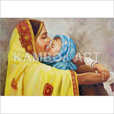 Mother And Child Oil Painting Mother And Child Oil Painting