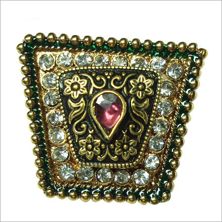 Kundan Finger Ring Adjustible Size 91B Kundan Finger Ring Adjustible Size 91B