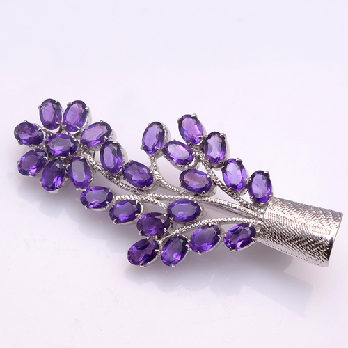 925 Sterling Silver Amethyst Broach 925 Sterling Silver Amethyst Broach