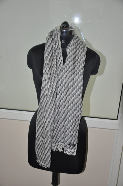 Black Check Cashmere Scarves Black Check Cashmere Scarves