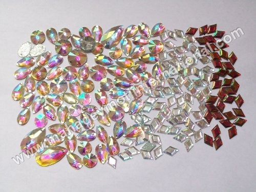 Resin Rainbow Two Hole Stone Resin Rainbow Two Hole Stone